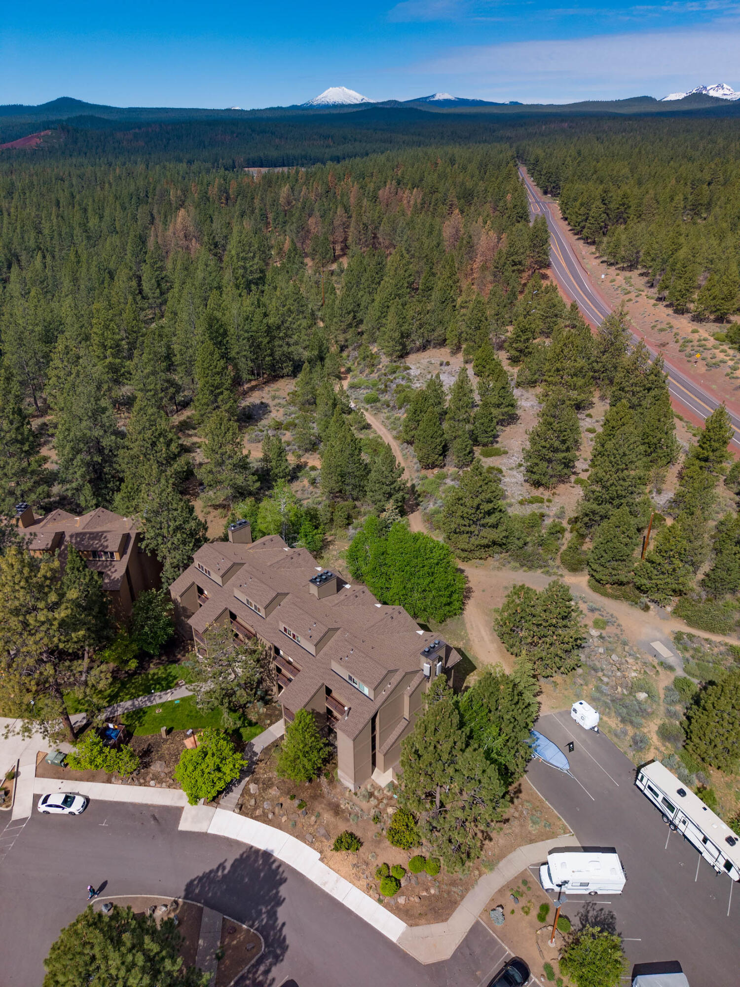 18575 Southwest Century Drive, Unit 2018 Bend, OR 97702 - Photo 17 of 32 an aerial view of residential houses with outdoor space