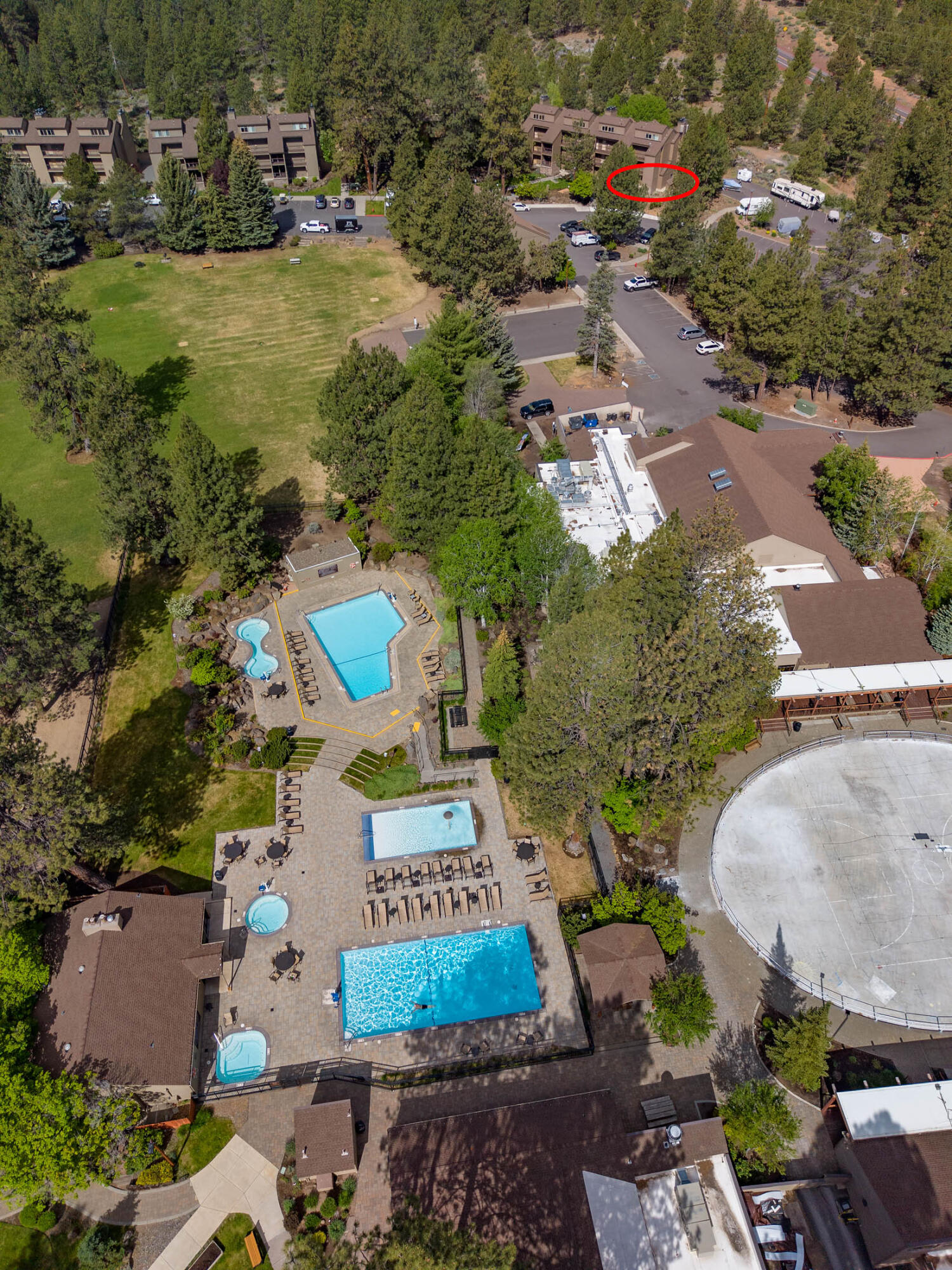 18575 Southwest Century Drive, Unit 2018 Bend, OR 97702 - Photo 27 of 32 an aerial view of residential house with outdoor space