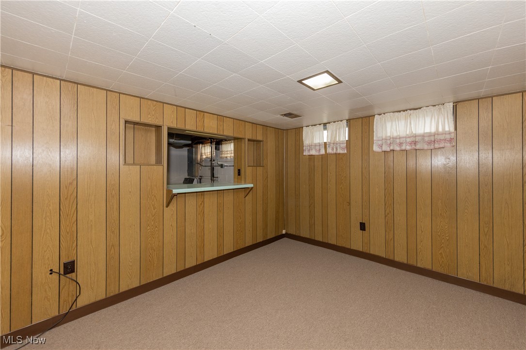 29103 Barjode Road Eastlake, OH 44095 - Photo 22 of 31 Below grade area featuring wood walls and carpet