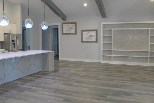 a view of a livingroom with a staircase