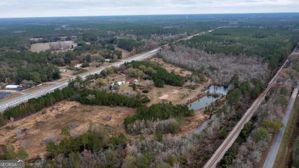 a view of a lake with mountain