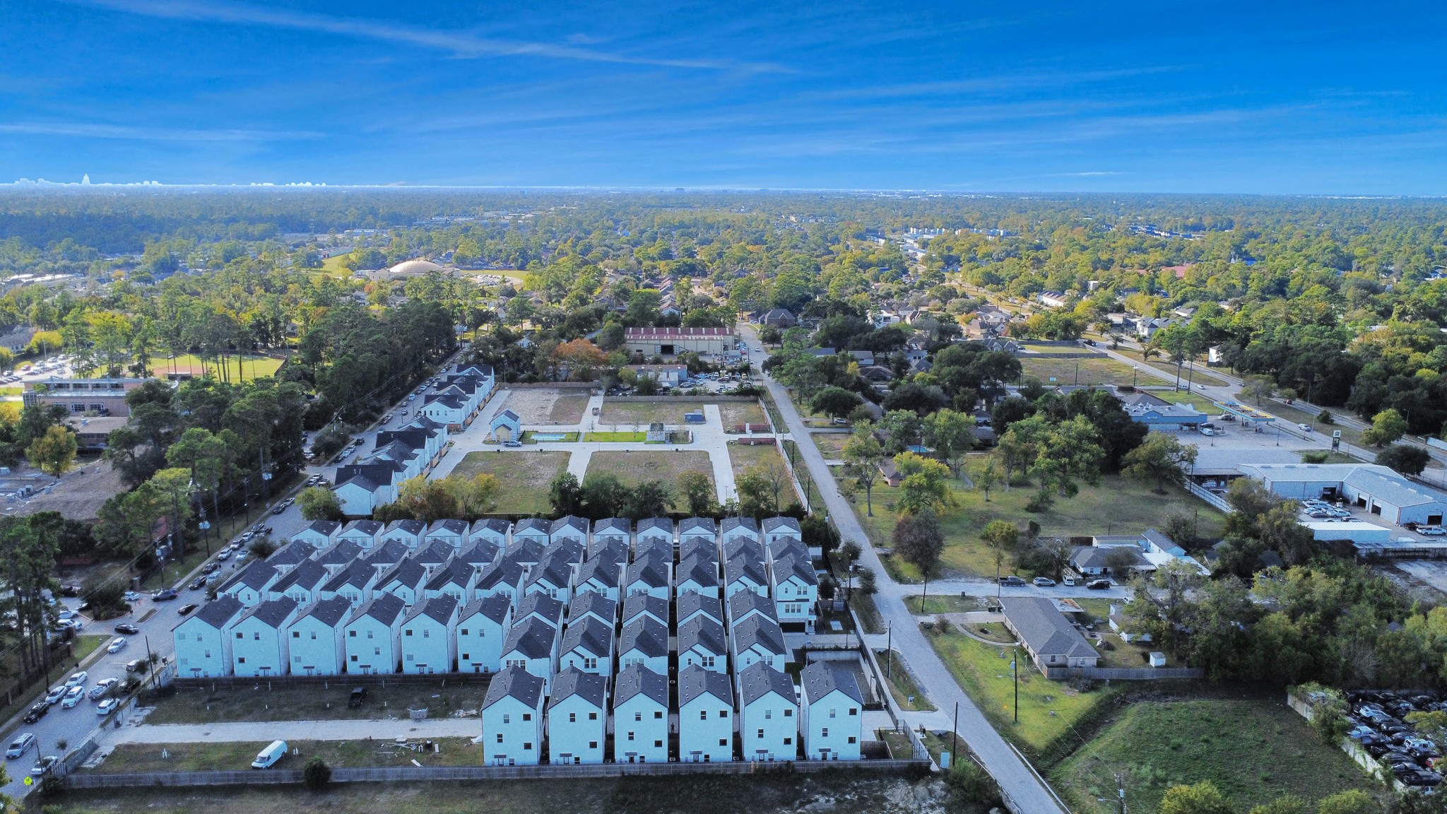 723 Marcella Street, Unit A Houston, TX 77091 - Photo 24 of 24 An aerial view of modern city living atDonovan Park development with asleek design