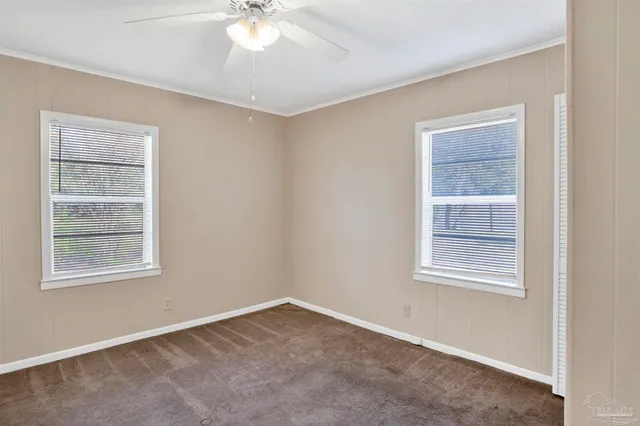 an empty room with a window