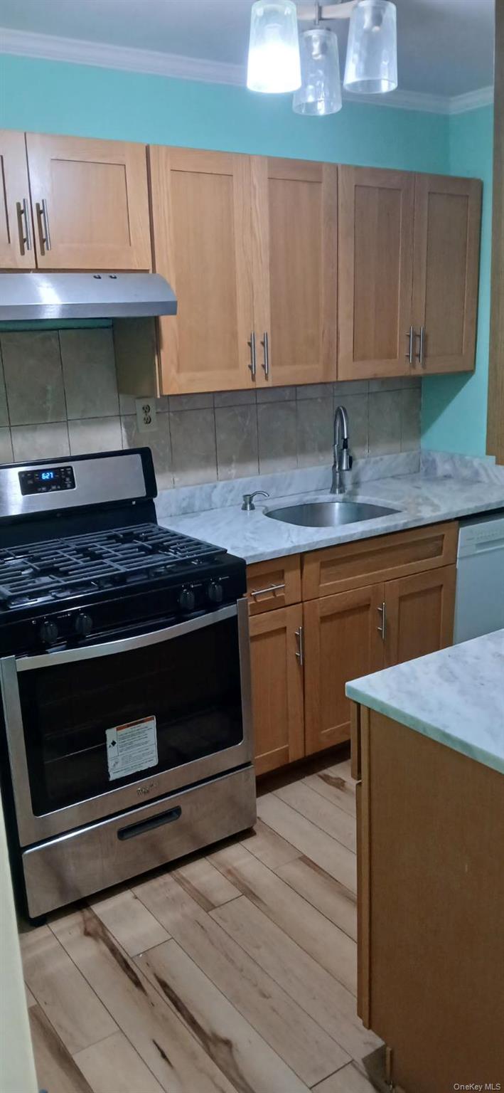 224-04 Manor Road, Unit 103 Queens, NY 11427 - Photo 18 of 28 a kitchen with a stove and a sink