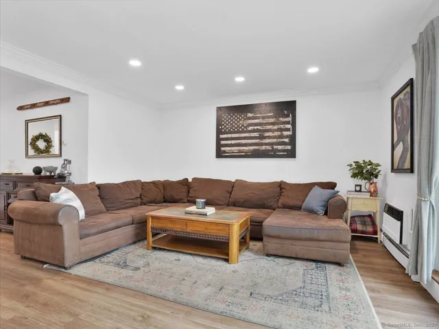 a living room with furniture and a couch