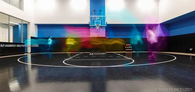 a room with gym equipment