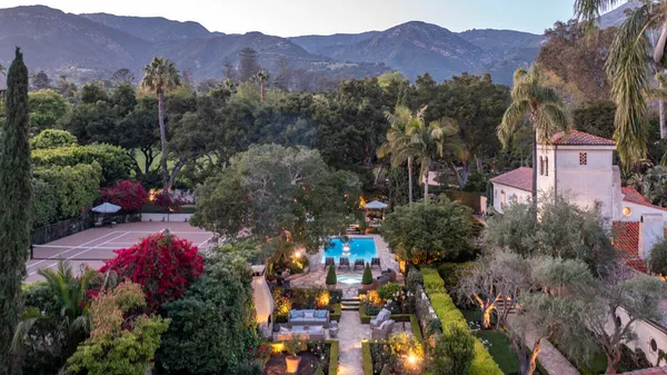 an aerial view of multiple house