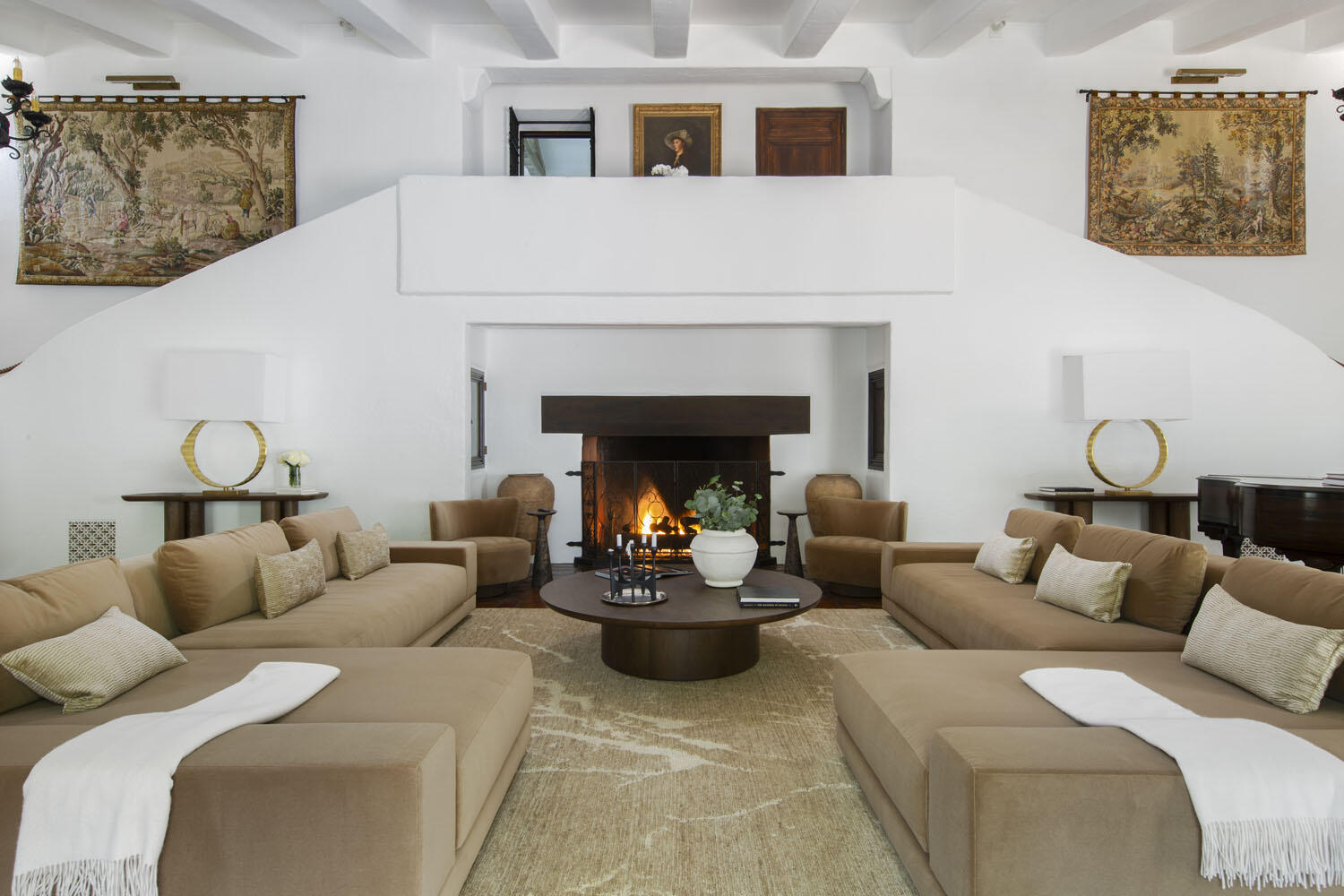 779 Ayala Lane Montecito, CA 93108 - Photo 21 of 58 a living room with furniture and a fireplace