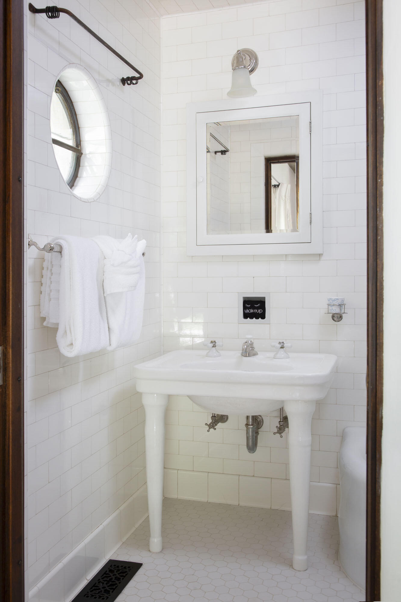 779 Ayala Lane Montecito, CA 93108 - Photo 42 of 58 a bathroom with a sink and a mirror