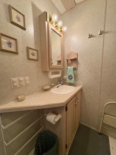4-3&4 Woodhaven Sublette, IL 61367 - Photo 31 of 33 a bathroom with a sink vanity and a mirror