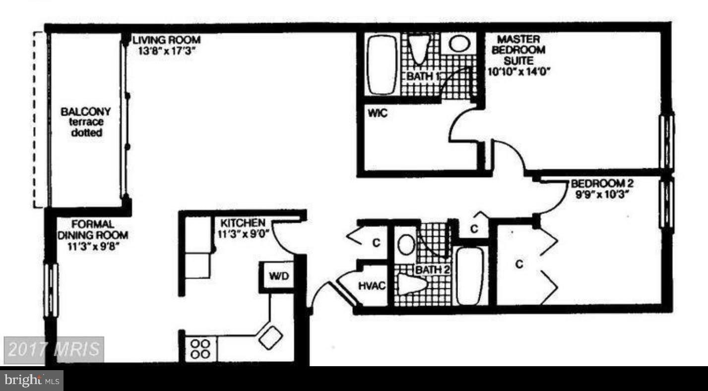 1435 Northgate Square, Unit 22B Reston, VA 20190 - Photo 49 of 49 Floor Plan of Unit 22B