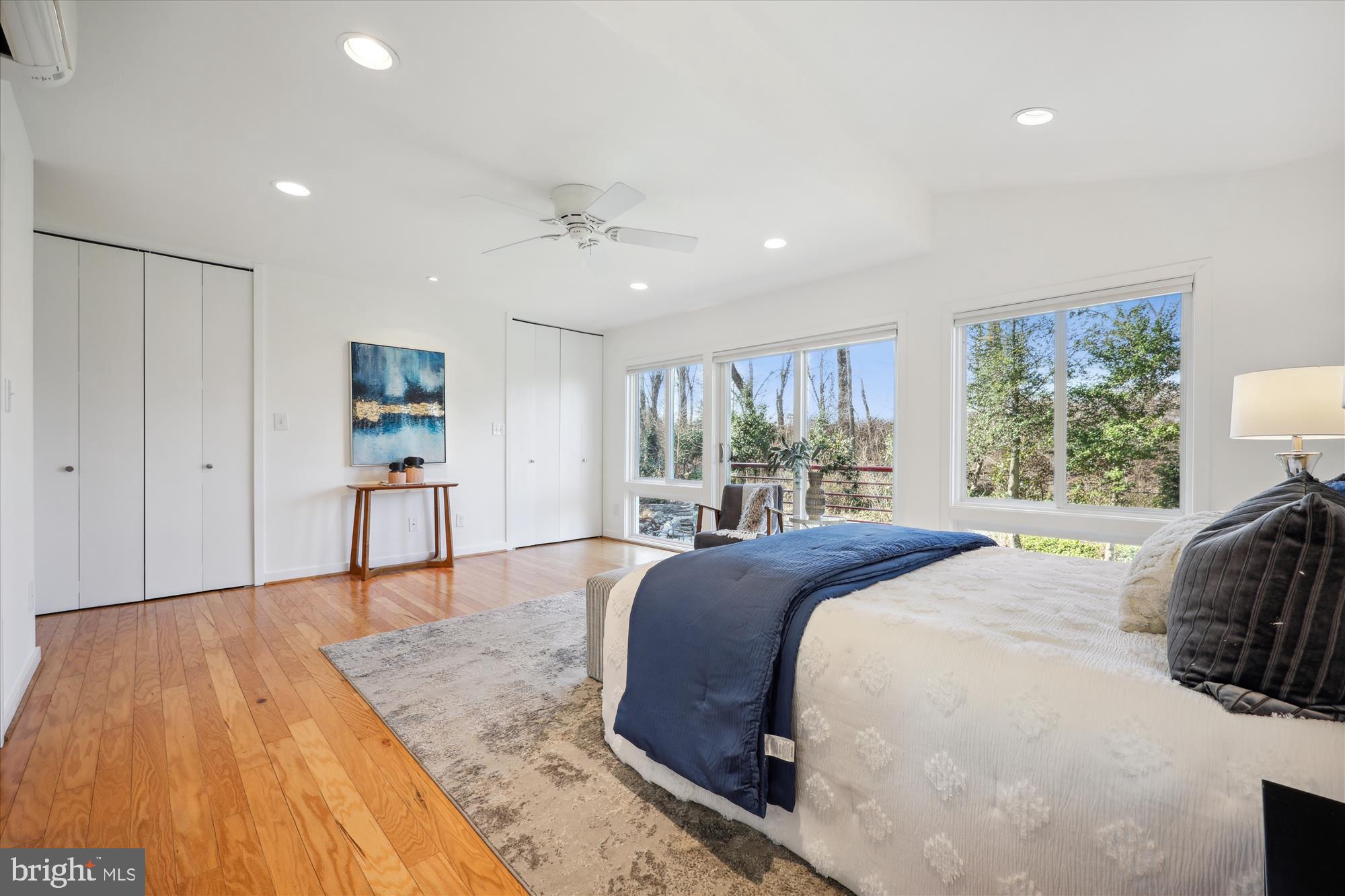 8328 Fenway Road Bethesda, MD 20817 - Photo 20 of 62 Primary Bedroom with Floor to Ceiling Windows