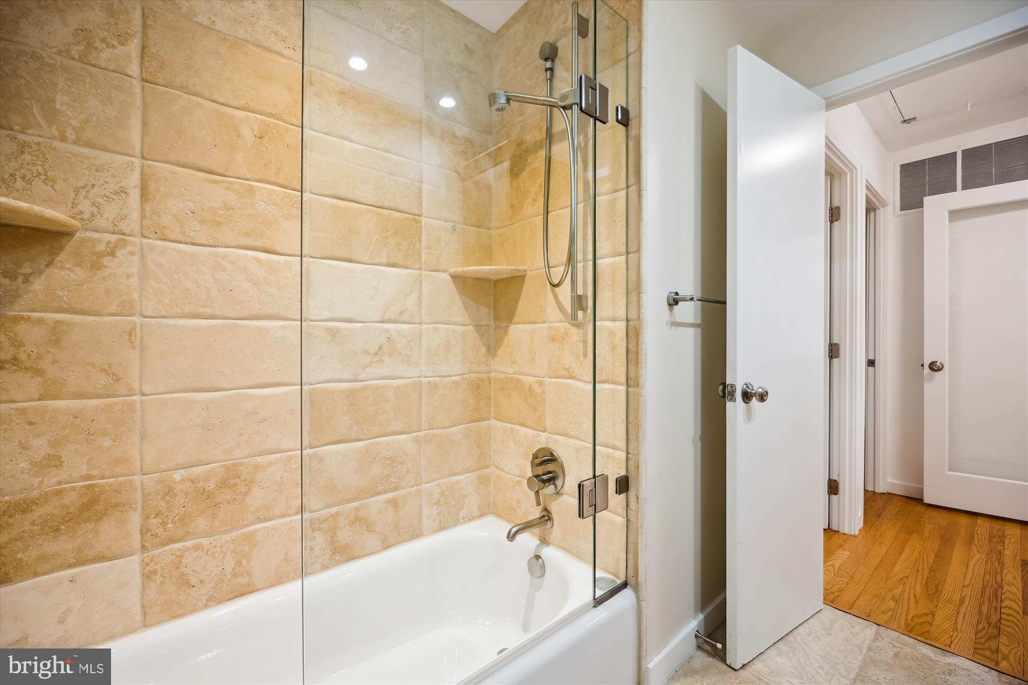 8328 Fenway Road Bethesda, MD 20817 - Photo 27 of 62 Glass Enclosed Shower in Hall Bath