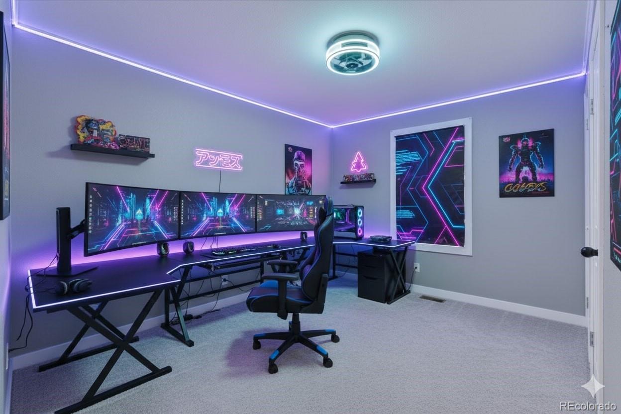 218 Grape Street Hudson, CO 80642 - Photo 18 of 22 a view of a livingroom with furniture and a work place