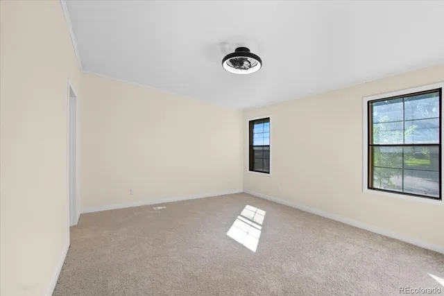 an empty room with a window