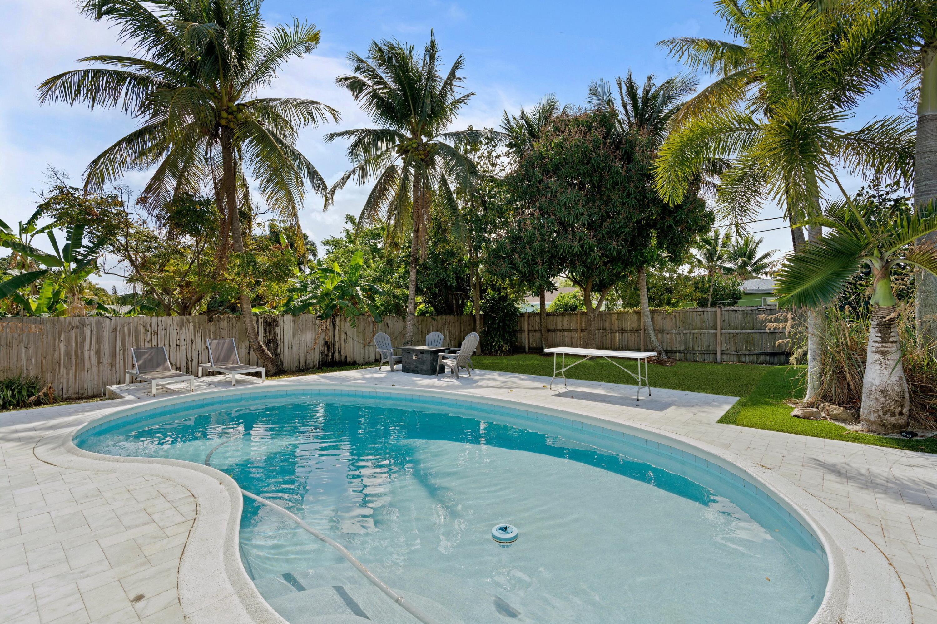 226 Southwest 13th Avenue Boynton Beach, FL 33435 - Photo 13 of 16 a swimming pool with outdoor seating and yard
