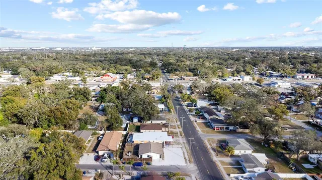 an aerial view of a city
