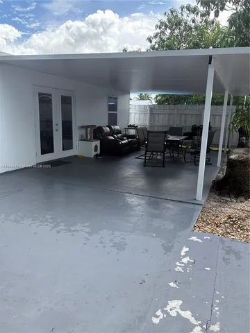 a outdoor view with a sitting space