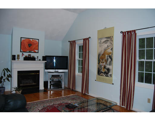 13 Fisher Road Chelmsford, MA 01824 - Photo 5 of 20 a living room with furniture a flat screen tv and a fireplace