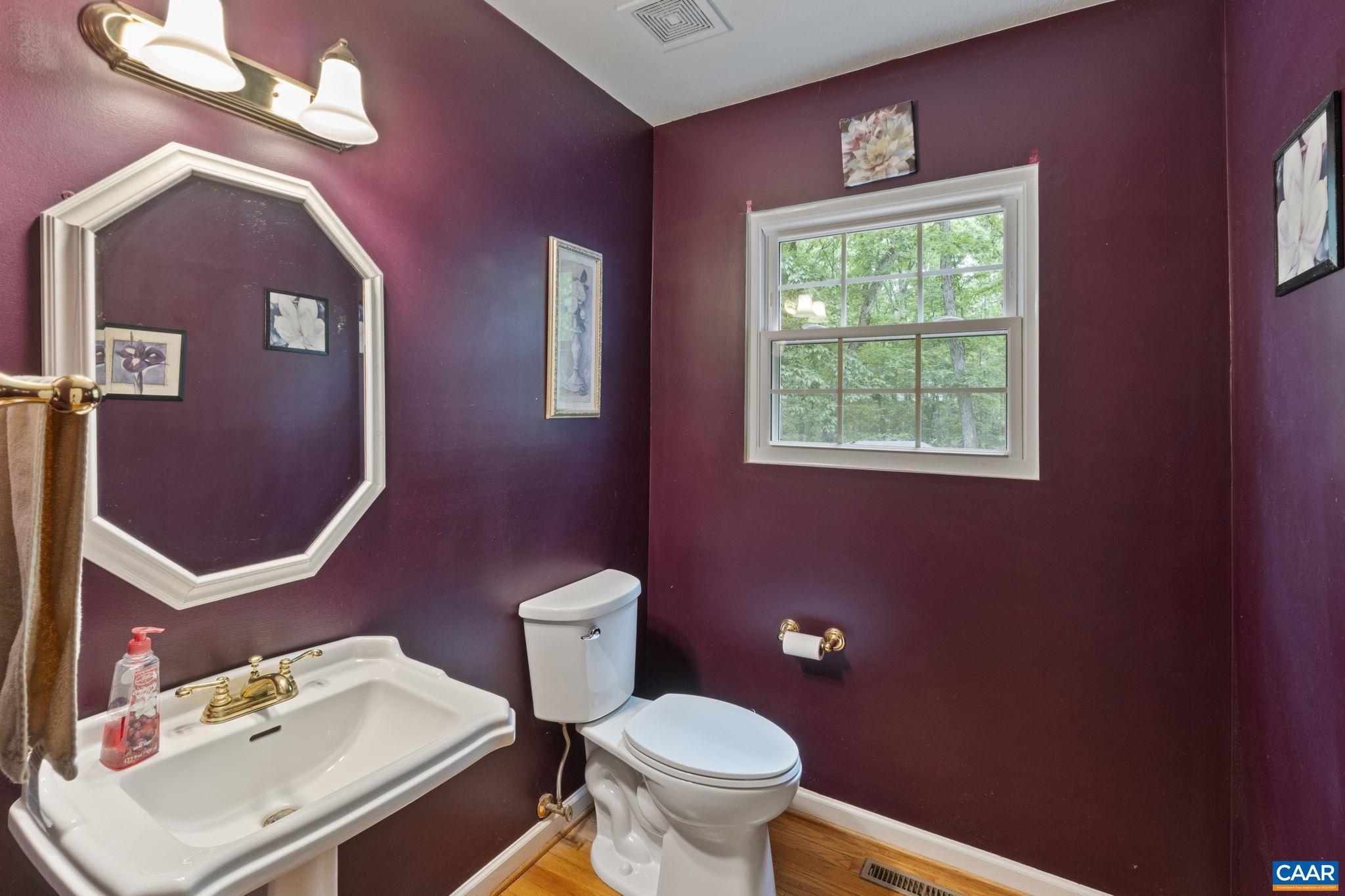 42 Oak Grove Road Palmyra, VA 22963 - Photo 11 of 37 a bathroom with a sink a toilet and mirror