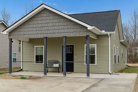 a front view of a house