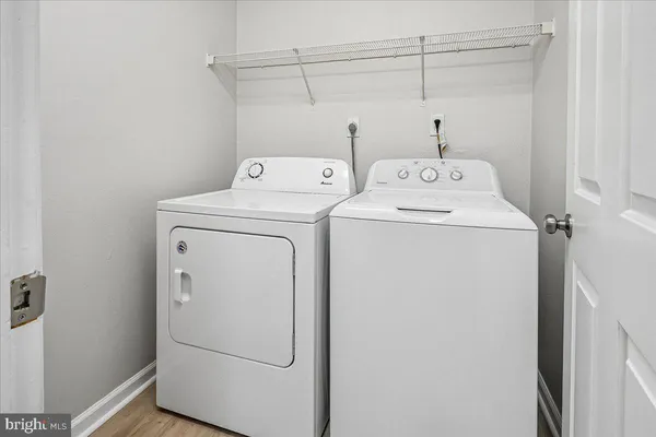 an empty room with closet area