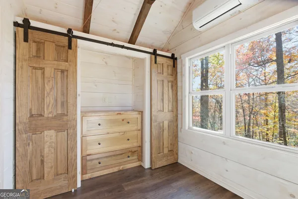 a view of a hallway with entryway