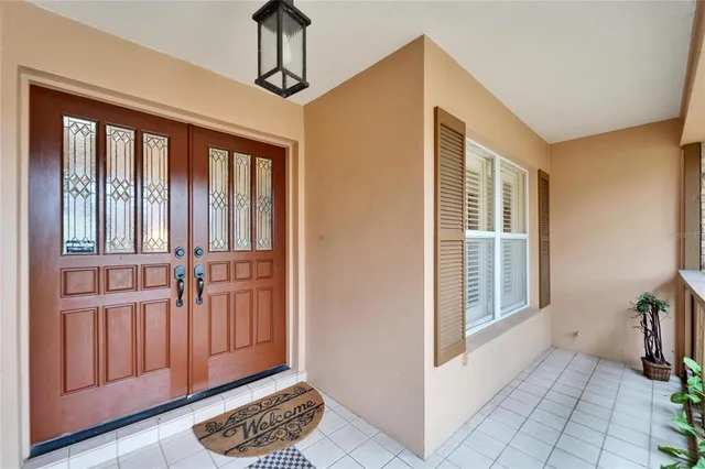 a view of entryway with wooden floor