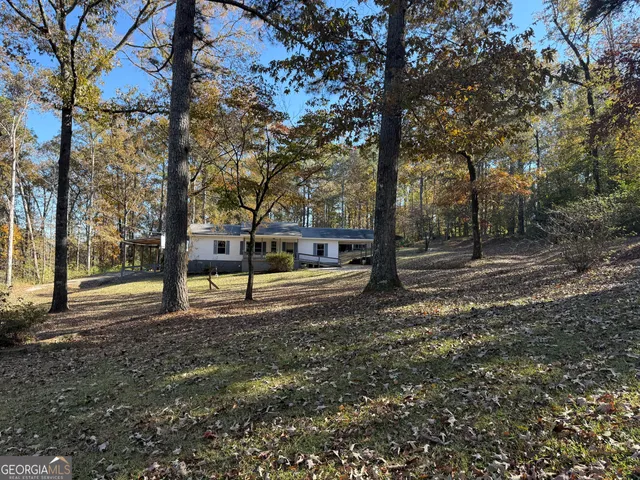 a view of road with trees