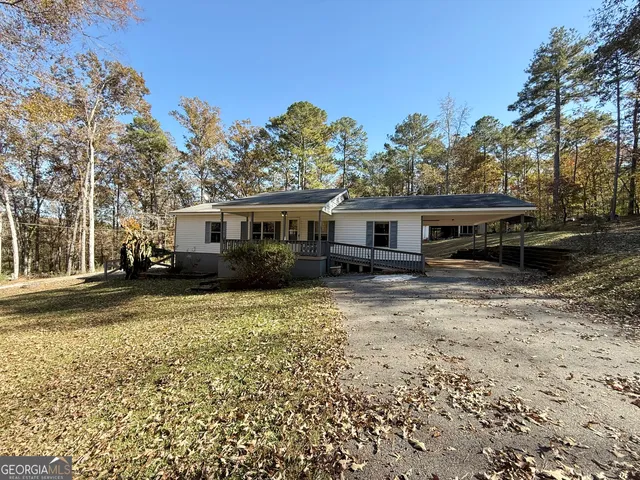 a view of a house with a patio