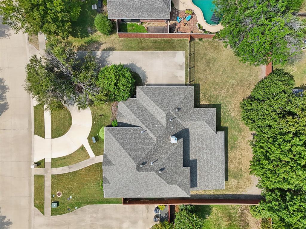 1321 Shell Beach Drive Little Elm, TX 75068 - Photo 35 of 40 an aerial view of a house with a yard
