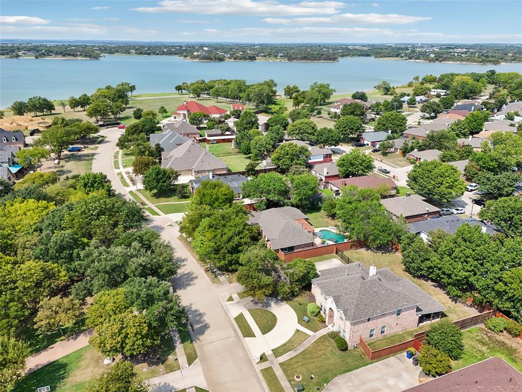1321 Shell Beach Drive Little Elm, TX 75068 - Photo 36 of 40 an aerial view of a house with a lake view