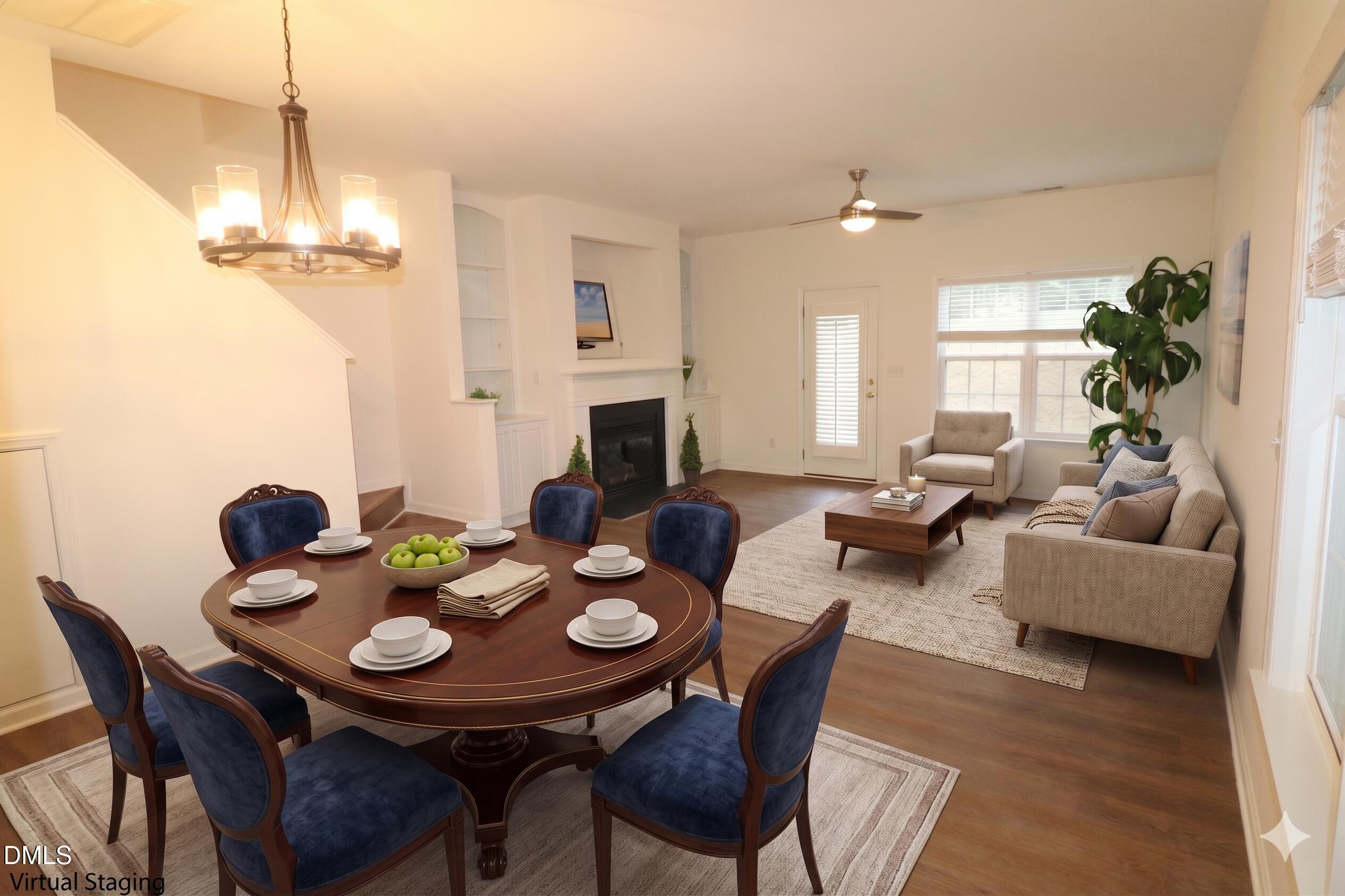 2332 Persimmon Ridge Drive Raleigh, NC 27604 - Photo 1 of 45 Dining and Living Room Staged