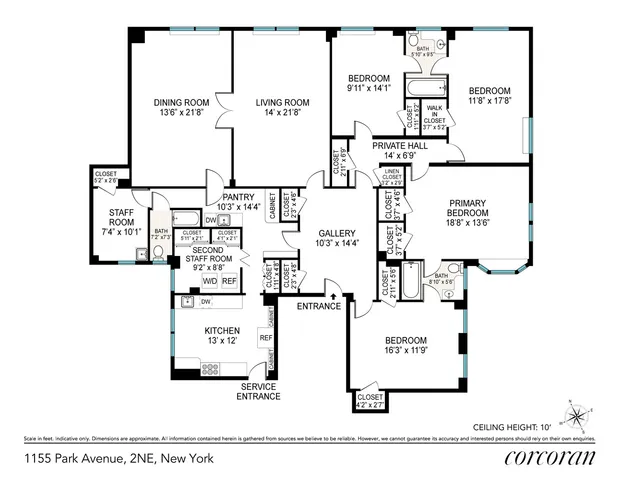 $3,995,000 | 1155 Park Avenue, Unit 2NE | Upper East Side