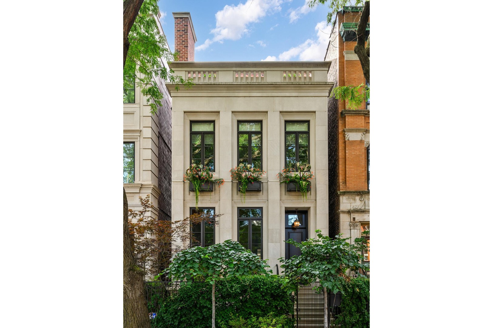 a view of a building entryway