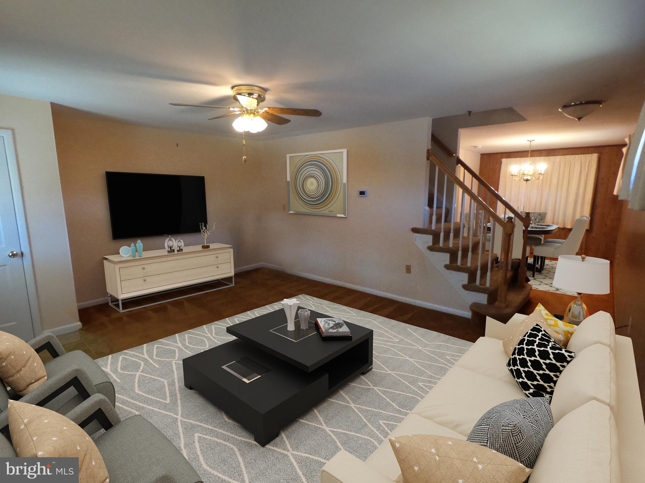 8506 Kings Ridge Road Baltimore, MD 21234 - Photo 9 of 29 Living Room w/Ceiling Fan