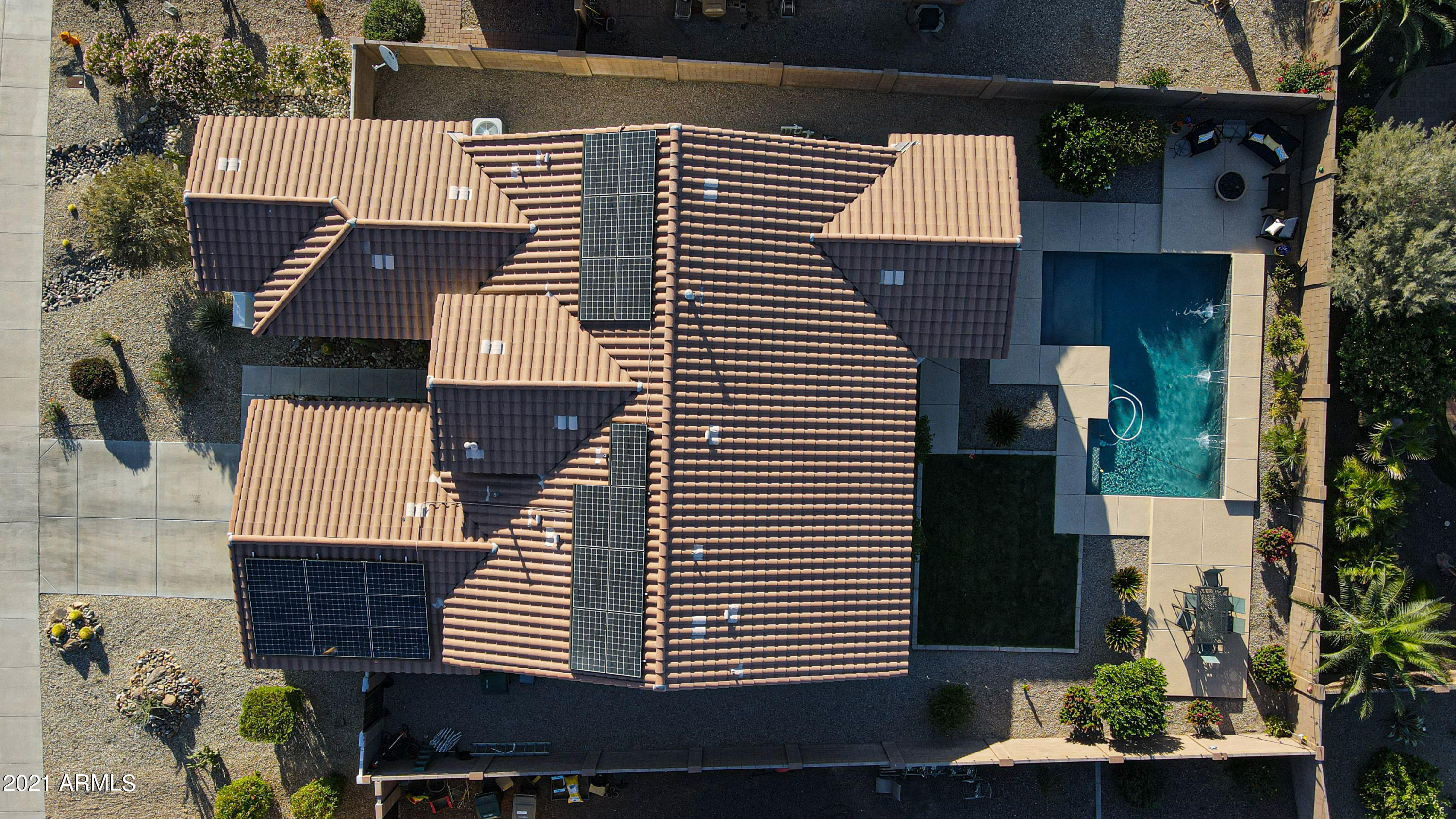 17954 West Verdin Road Goodyear, AZ 85338 - Photo 39 of 63 17954 W Verdin_Drone roof view