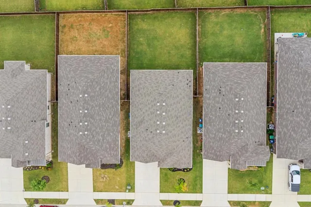 aerial view of a garden