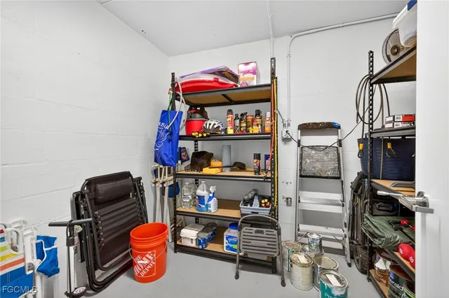 a room with storage and utility