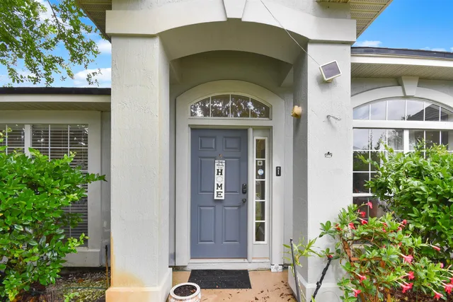 a view of a door of the house