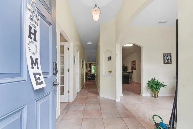 a view of entryway with livingroom and furniture