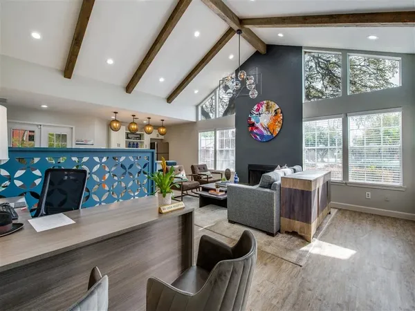 an aerial view of multiple house