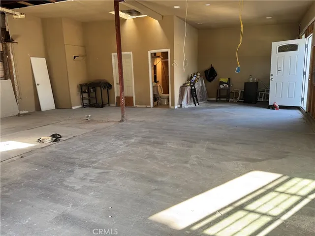 a view of a building with a potted plant