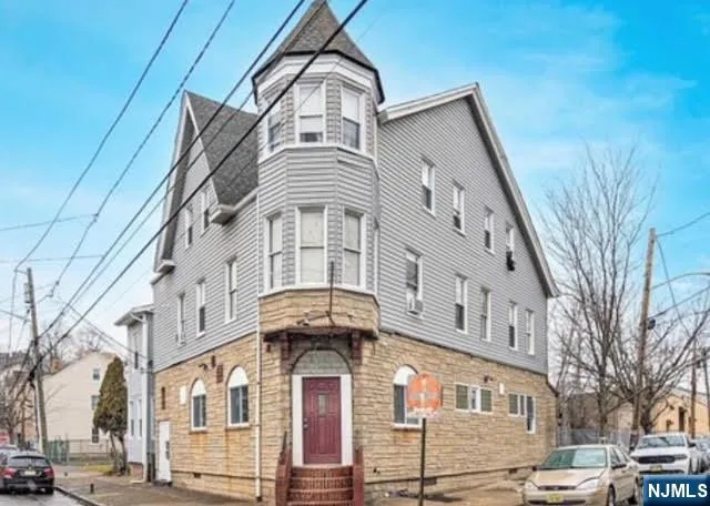 a front view of a building