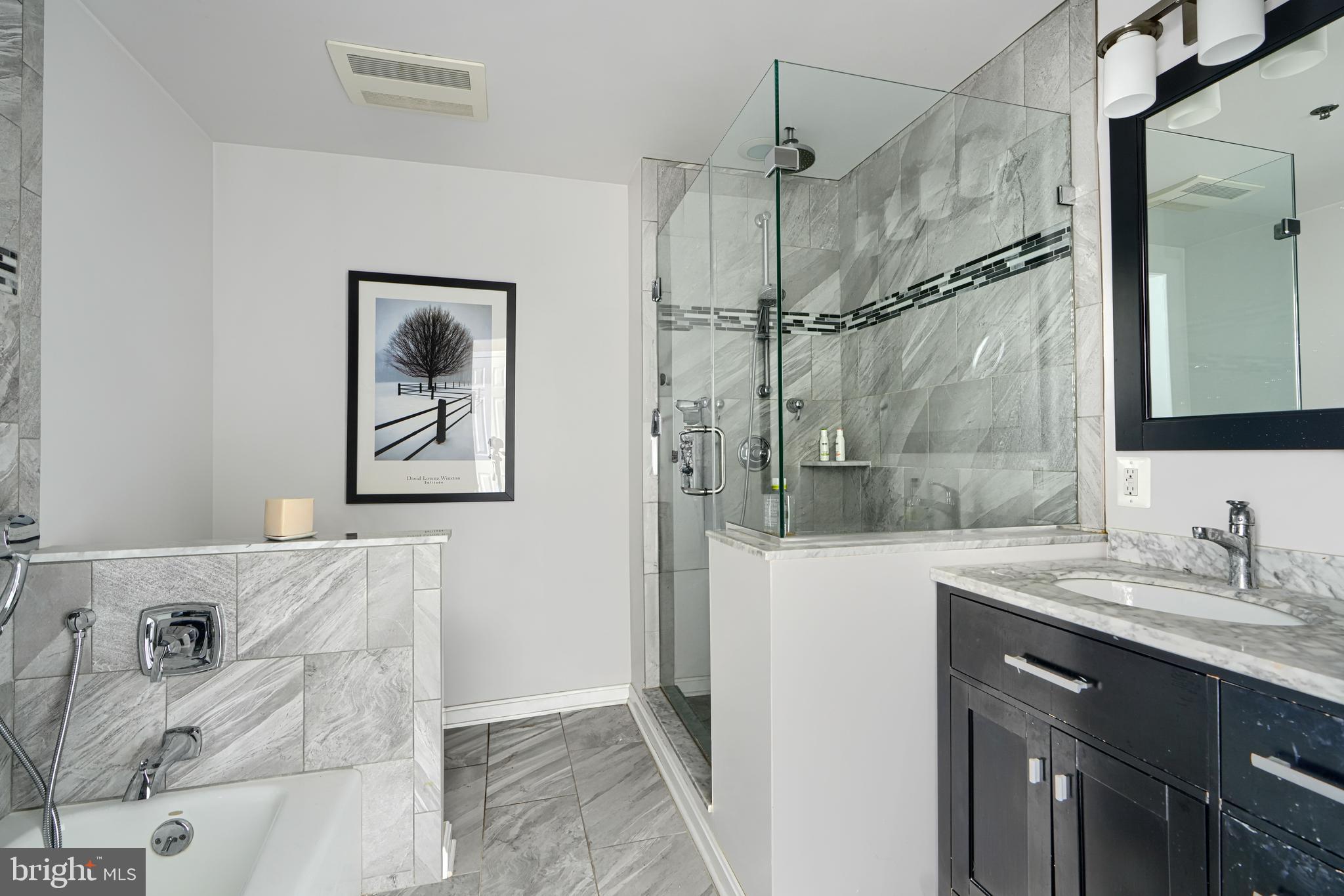 2515 Boston Street, Unit 706 Baltimore, MD 21224 - Photo 8 of 21 a bathroom with a sink and a mirror