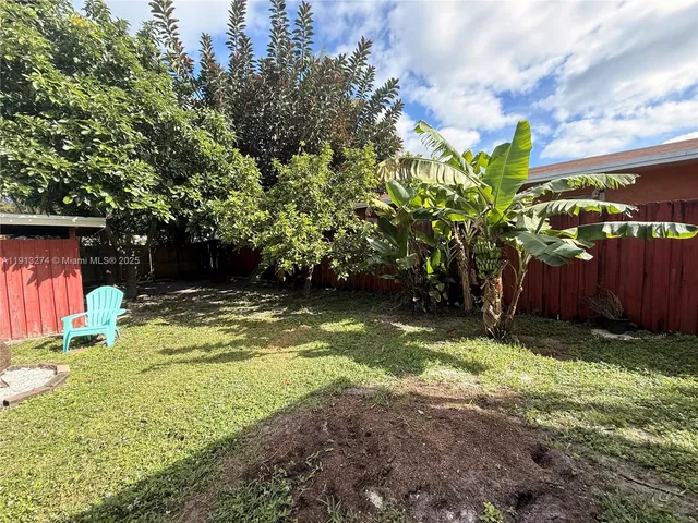 a view of a backyard