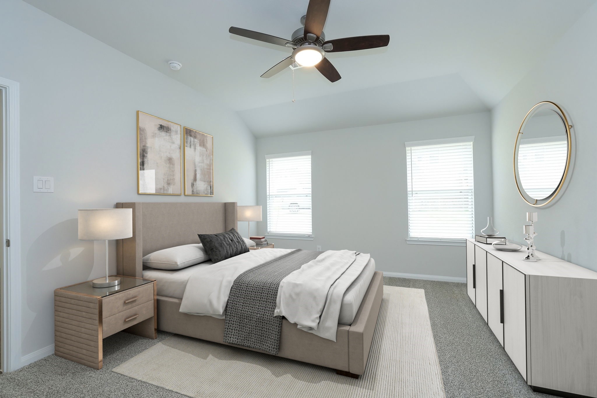 26439 Lake Shore Drive Hempstead, TX 77445 - Photo 15 of 45 a bedroom with bed mirror and window