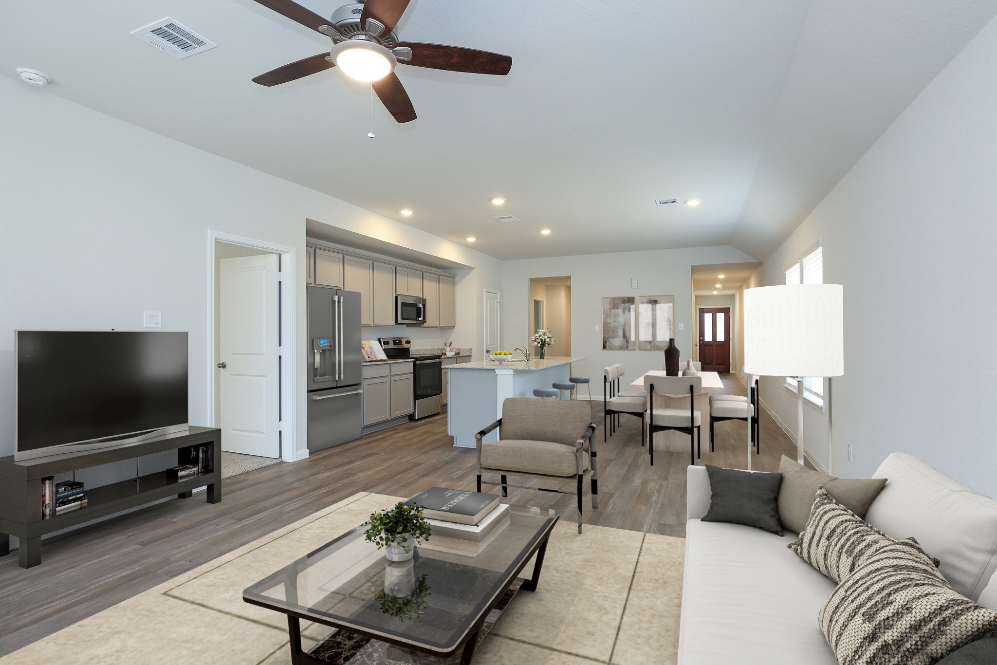 26439 Lake Shore Drive Hempstead, TX 77445 - Photo 4 of 45 a living room with furniture and a flat screen tv