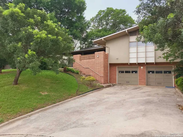 a view of backyard with barbeque grill and a potted plant