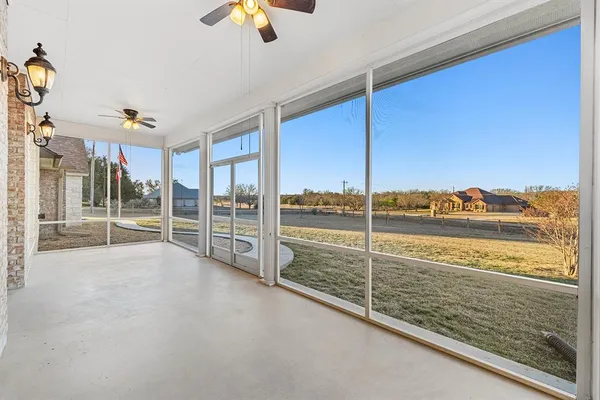 a view of a room with stairs